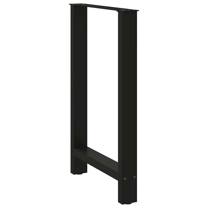 barbordsben sort 2 stk. 60x(90-91) cm stål