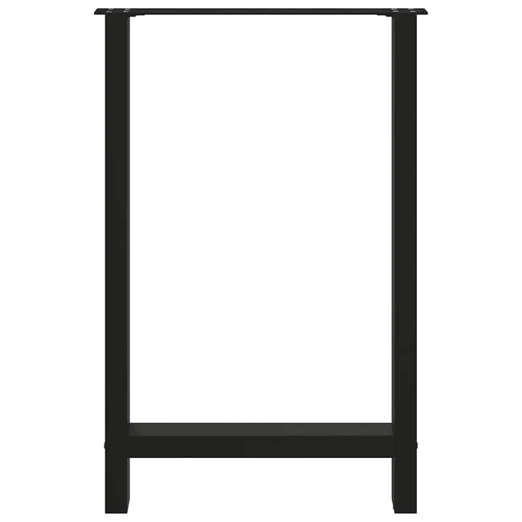 barbordsben sort 2 stk. 60x(90-91) cm stål