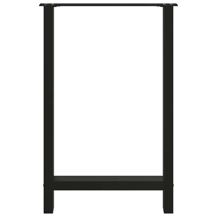 barbordsben sort 2 stk. 60x(90-91) cm stål