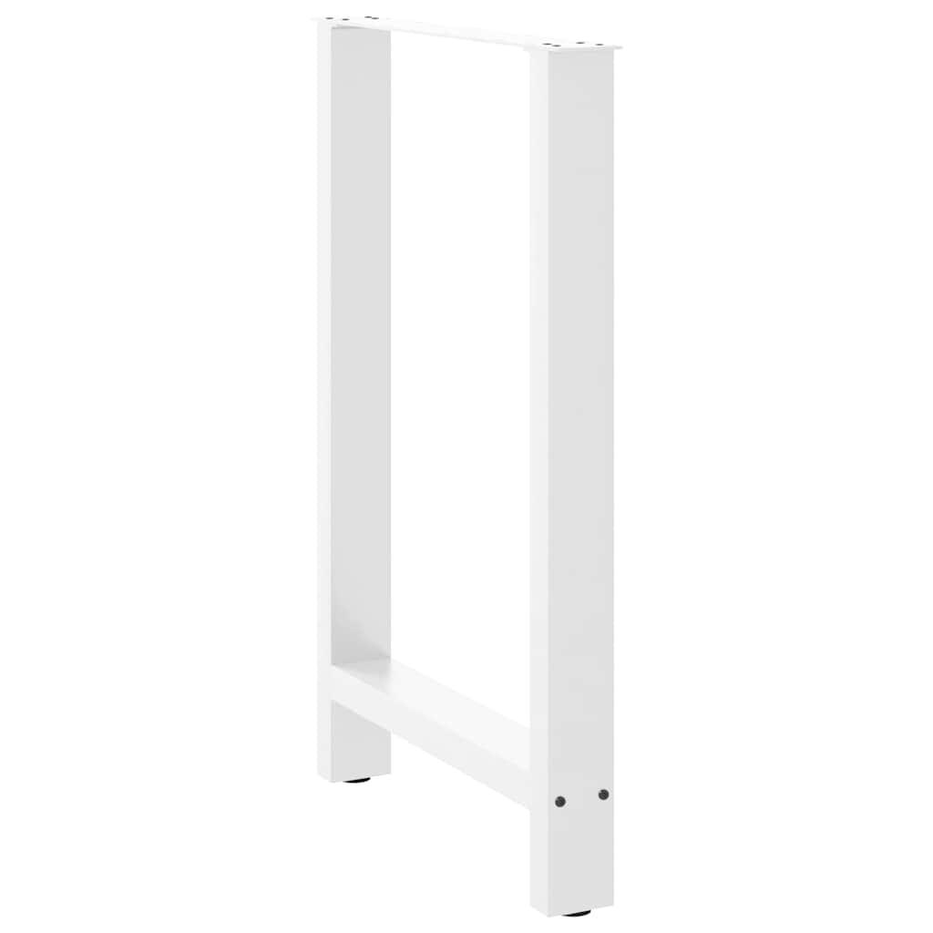 barbordsben hvide 2 stk. 60x(90-91) cm stål
