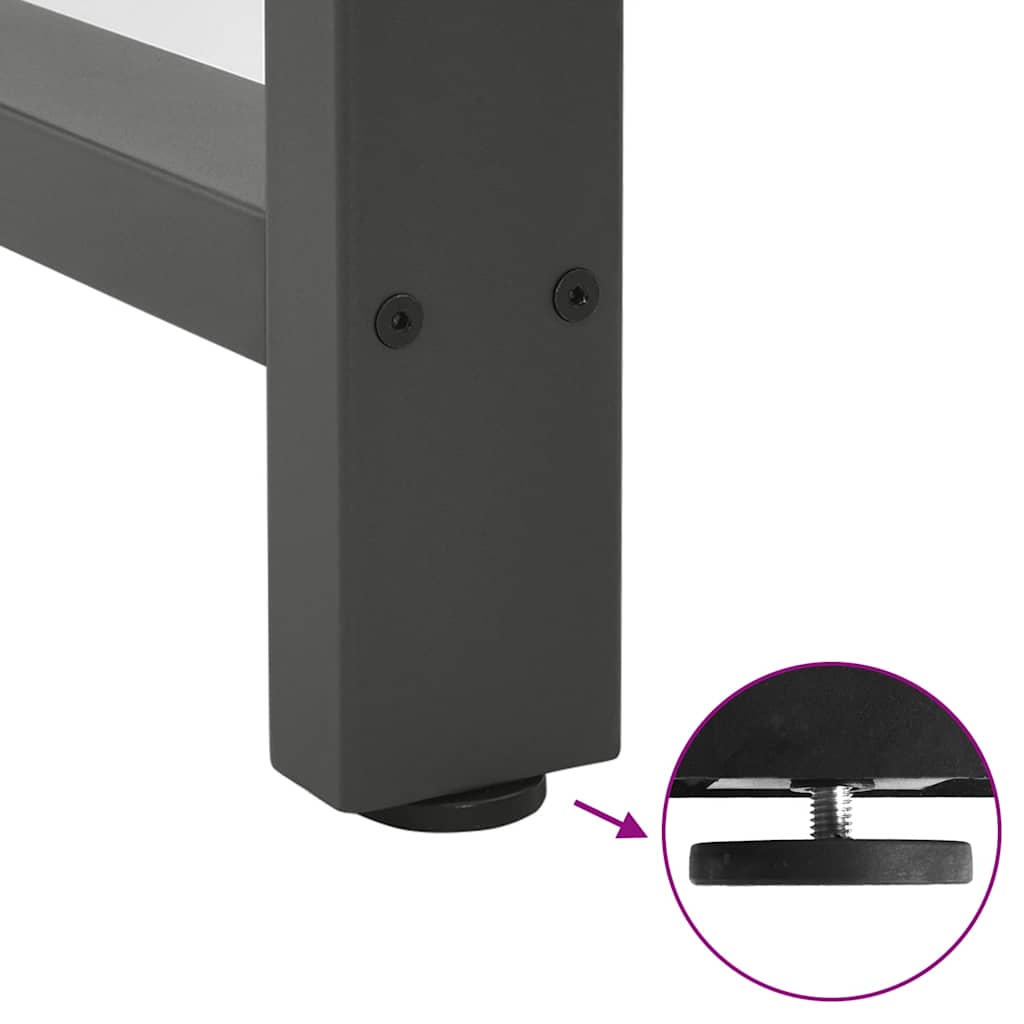 barbordsben antracit 2 stk. 60x(90-91) cm stål