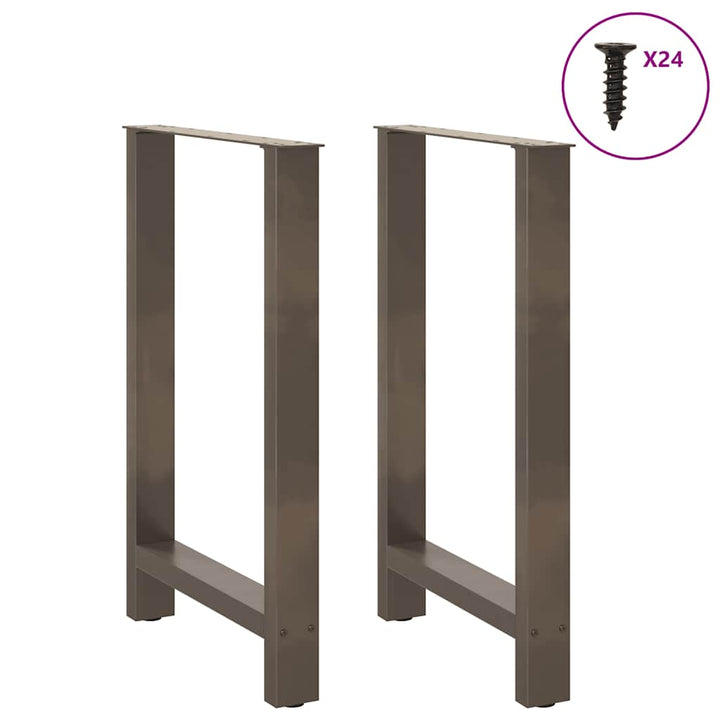 barbordsben naturstål 2 stk. 60x(90-91) cm stål