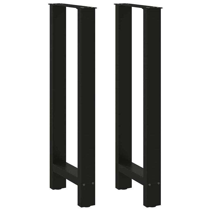 barbordsben sort 2 stk. 40x(100-101) cm stål