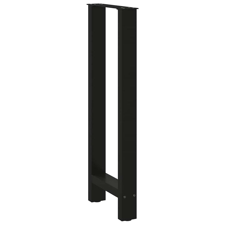 barbordsben sort 2 stk. 40x(100-101) cm stål