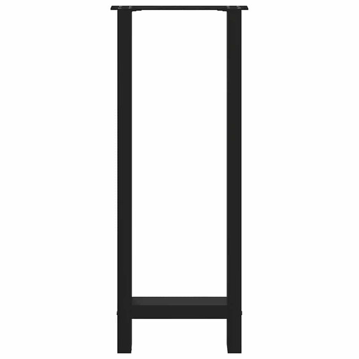 barbordsben sort 2 stk. 40x(100-101) cm stål