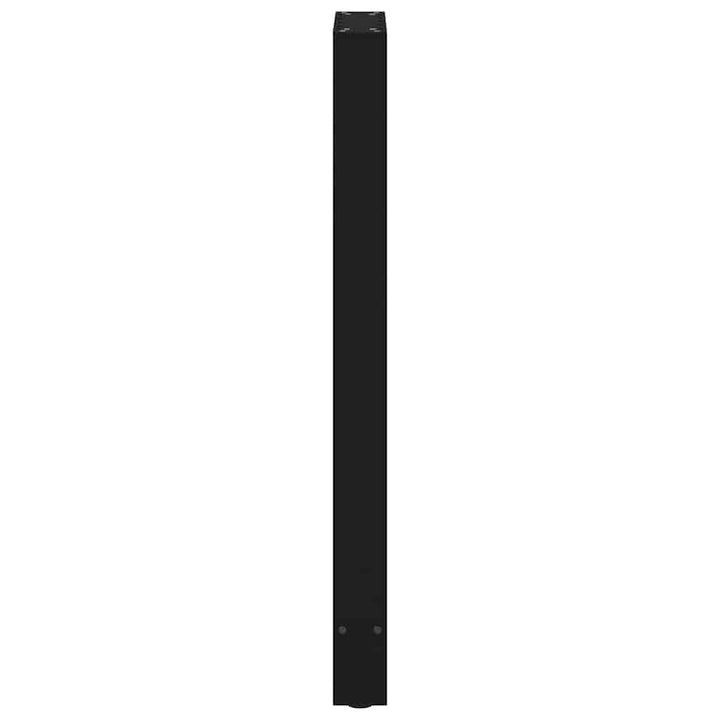 barbordsben sort 2 stk. 40x(100-101) cm stål