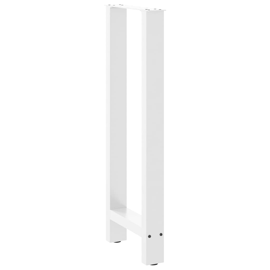 barbordsben hvide 2 stk. 40x(100-101) cm stål