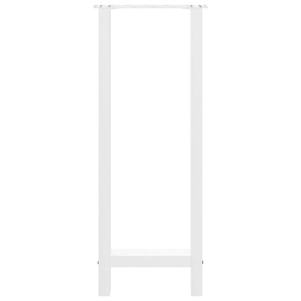 barbordsben hvide 2 stk. 40x(100-101) cm stål