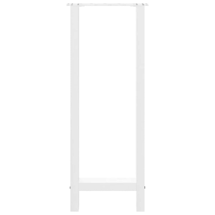 barbordsben hvide 2 stk. 40x(100-101) cm stål