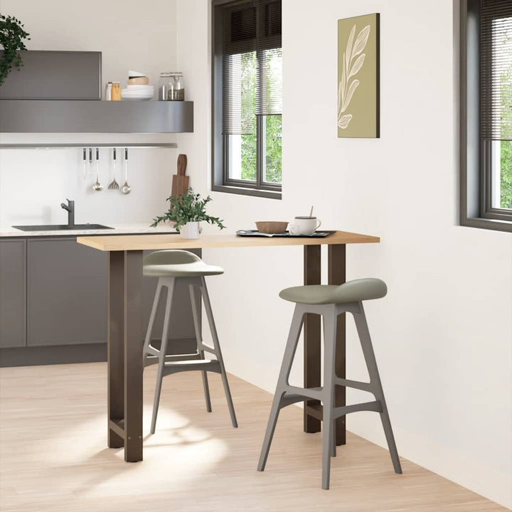 barbordsben naturstål 2 stk. 40x(100-101) cm stål