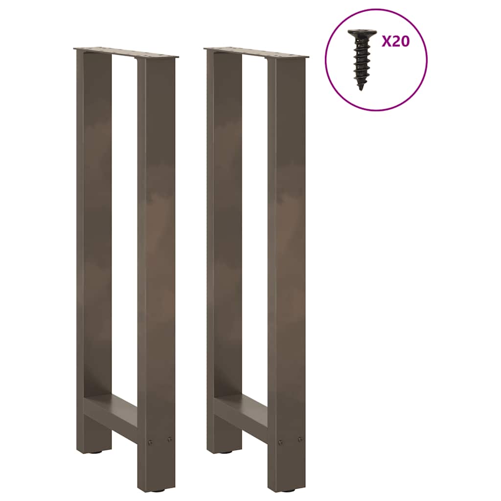 barbordsben naturstål 2 stk. 40x(100-101) cm stål