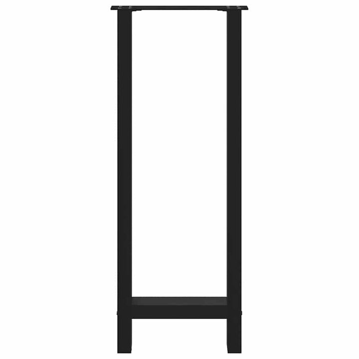 barbordsben sort 2 stk. 50x(100-101) cm stål