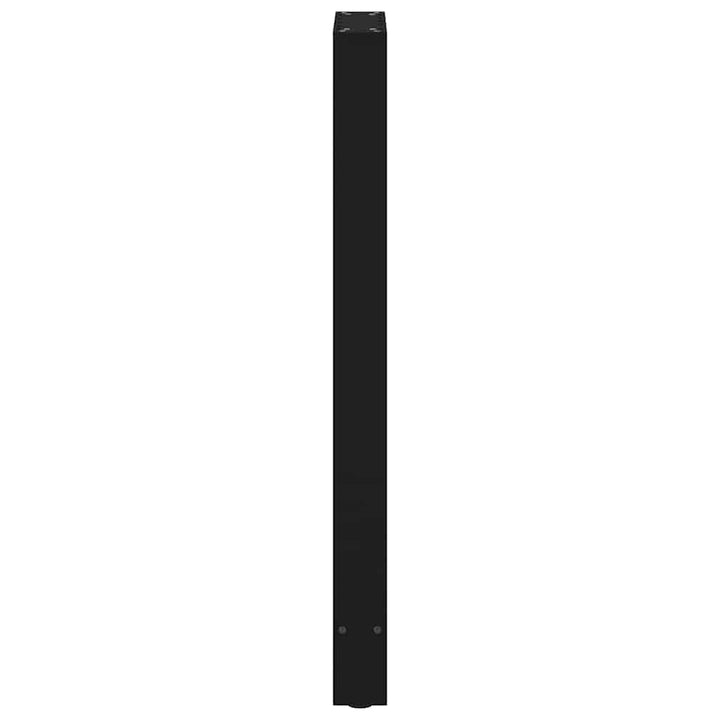 barbordsben sort 2 stk. 50x(100-101) cm stål