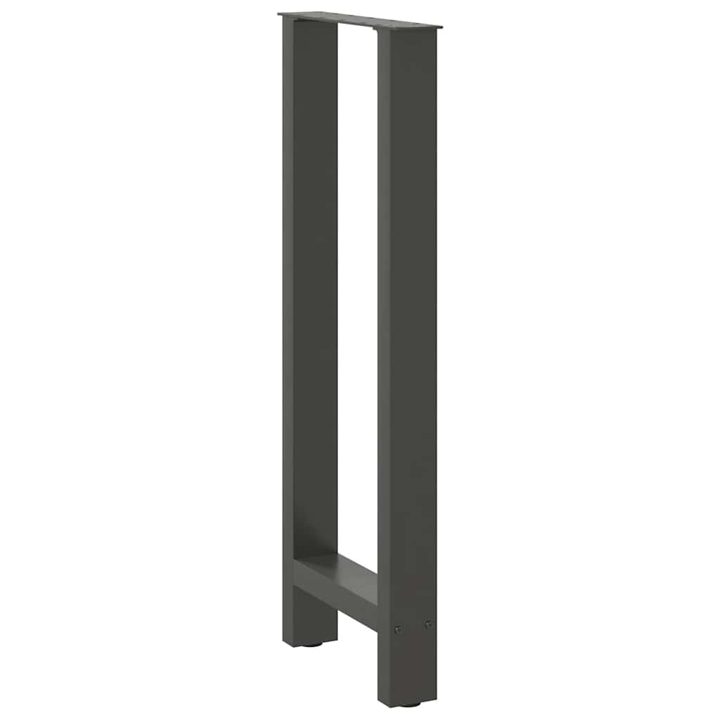 barbordsben antracit 2 stk. 50x(100-101) cm stål