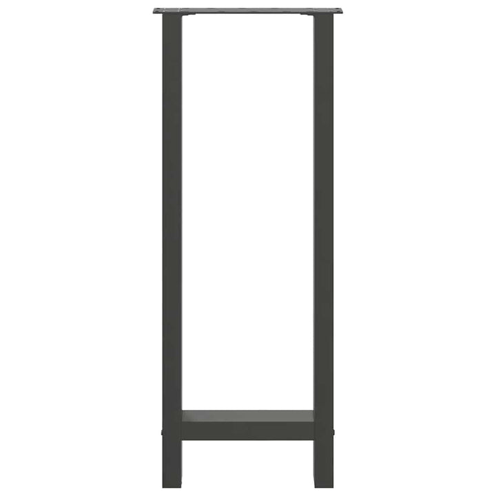 barbordsben antracit 2 stk. 50x(100-101) cm stål