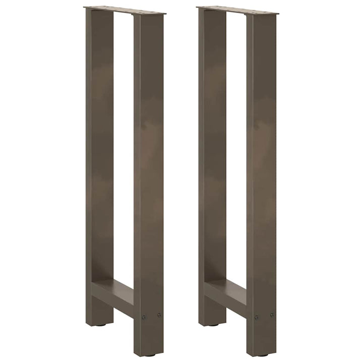 barbordsben naturstål 2 stk. 50x(100-101) cm stål