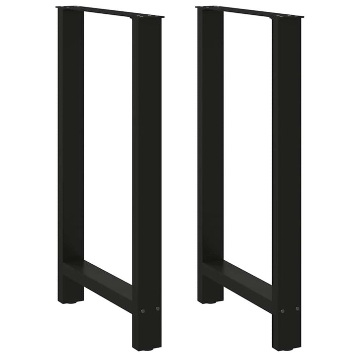 barbordsben sort 2 stk. 60x(100-101) cm stål