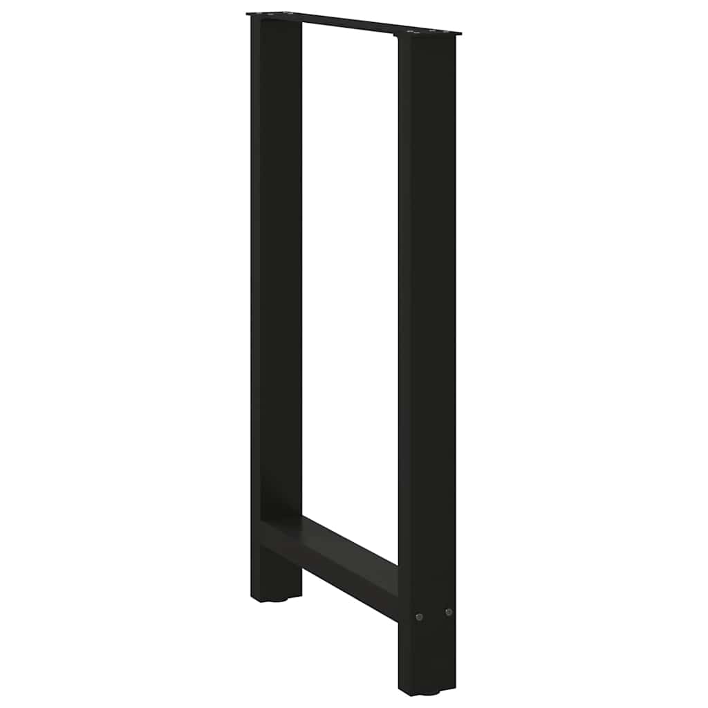 barbordsben sort 2 stk. 60x(100-101) cm stål