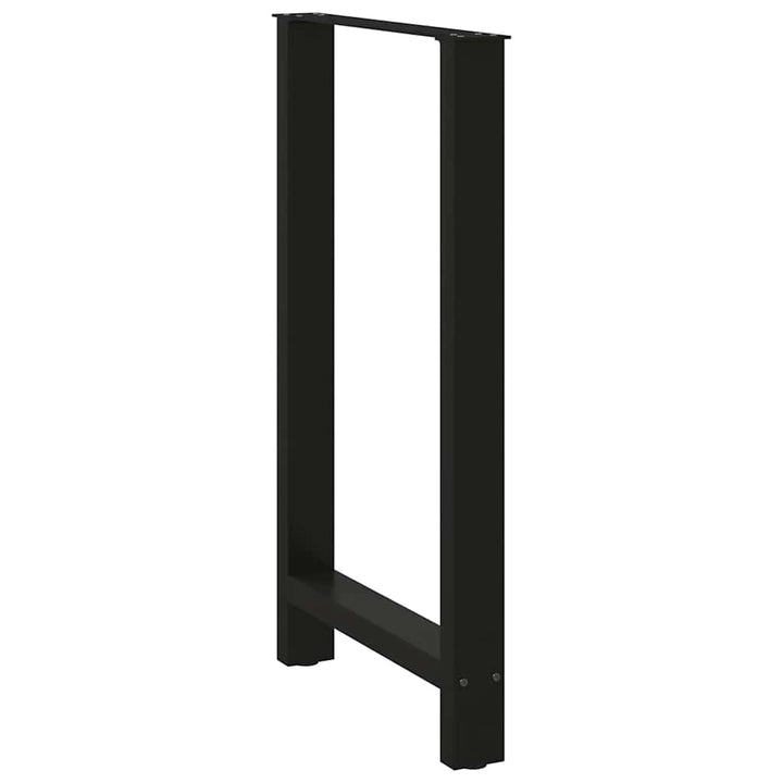 barbordsben sort 2 stk. 60x(100-101) cm stål