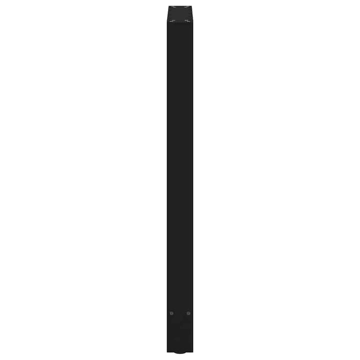 barbordsben sort 2 stk. 60x(100-101) cm stål