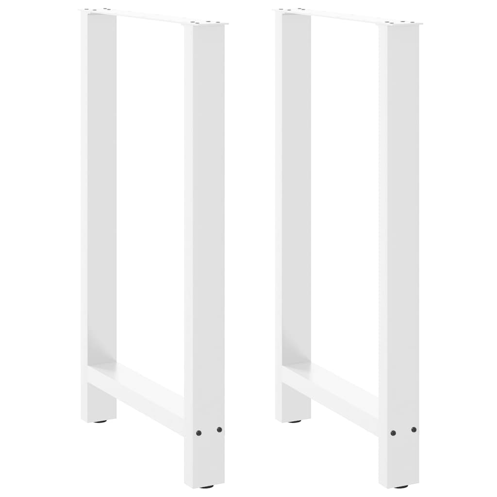 barbordsben hvide 2 stk. 60x(100-101) cm stål