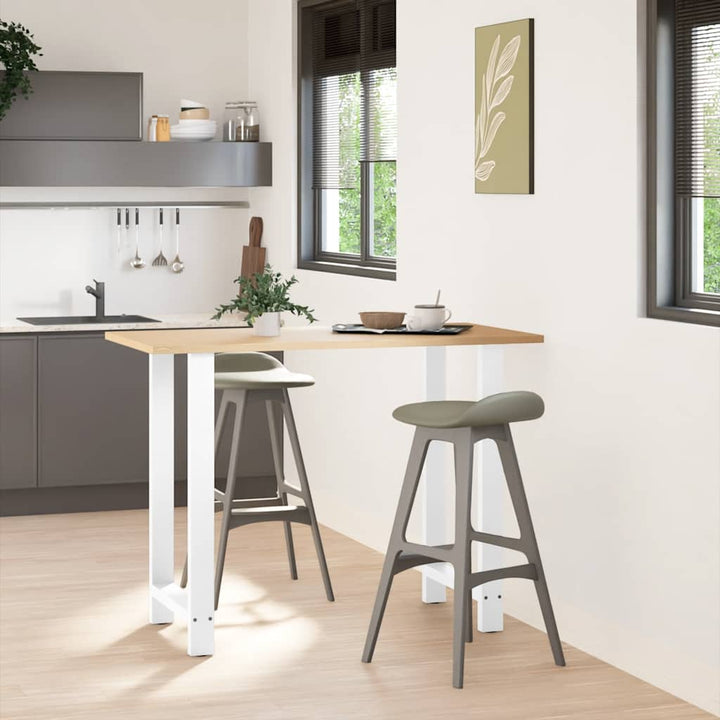 barbordsben hvide 2 stk. 60x(100-101) cm stål