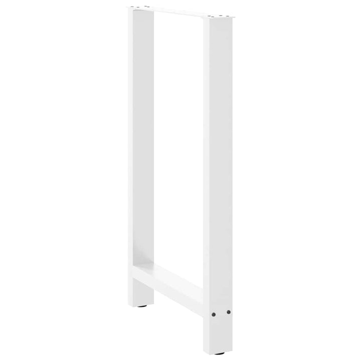 barbordsben hvide 2 stk. 60x(100-101) cm stål