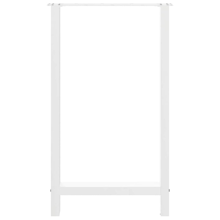 barbordsben hvide 2 stk. 60x(100-101) cm stål