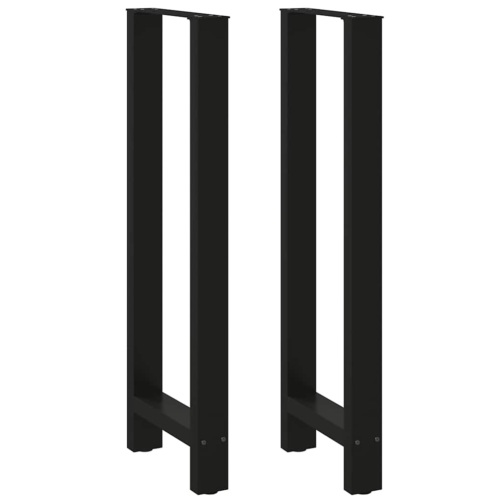 barbordsben sort 2 stk. 40x(110-111) cm stål