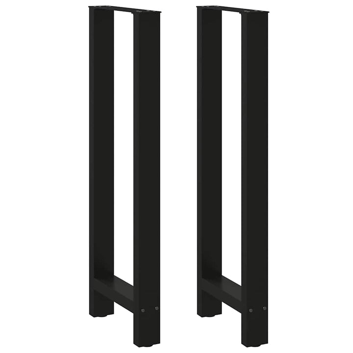 barbordsben sort 2 stk. 40x(110-111) cm stål