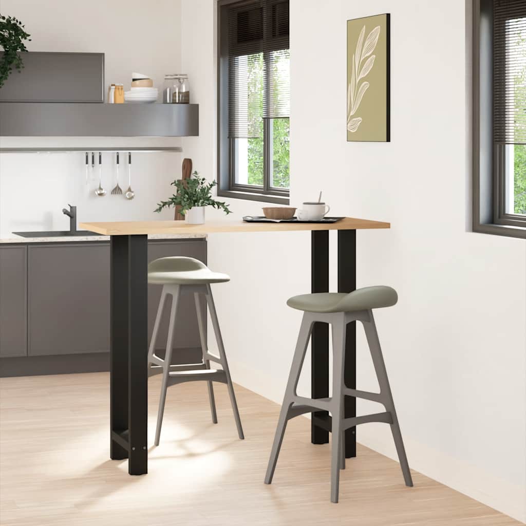 barbordsben sort 2 stk. 40x(110-111) cm stål