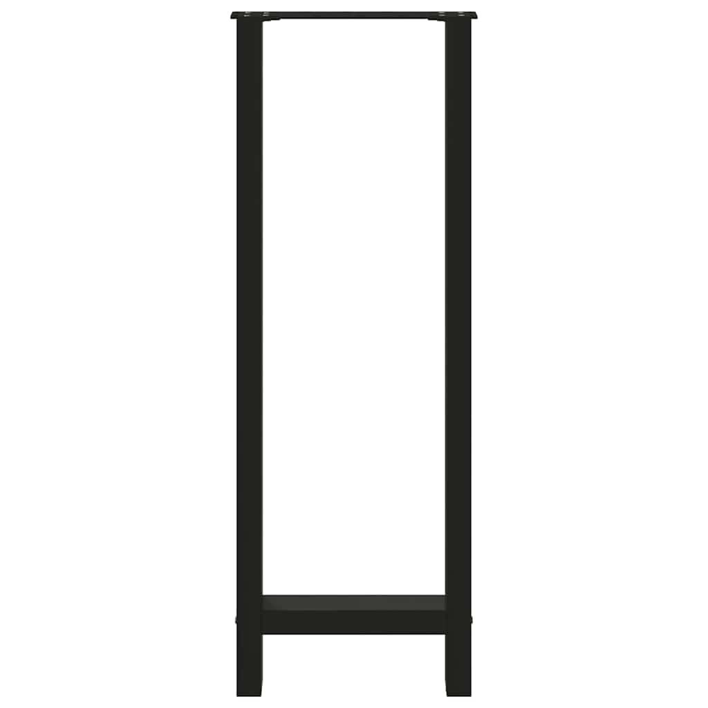 barbordsben sort 2 stk. 40x(110-111) cm stål