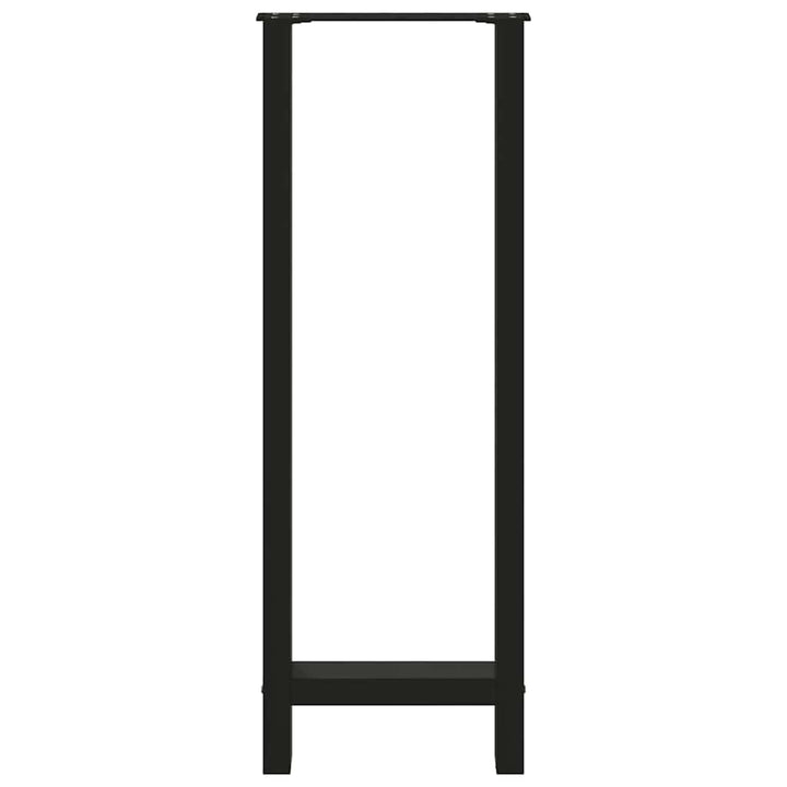 barbordsben sort 2 stk. 40x(110-111) cm stål