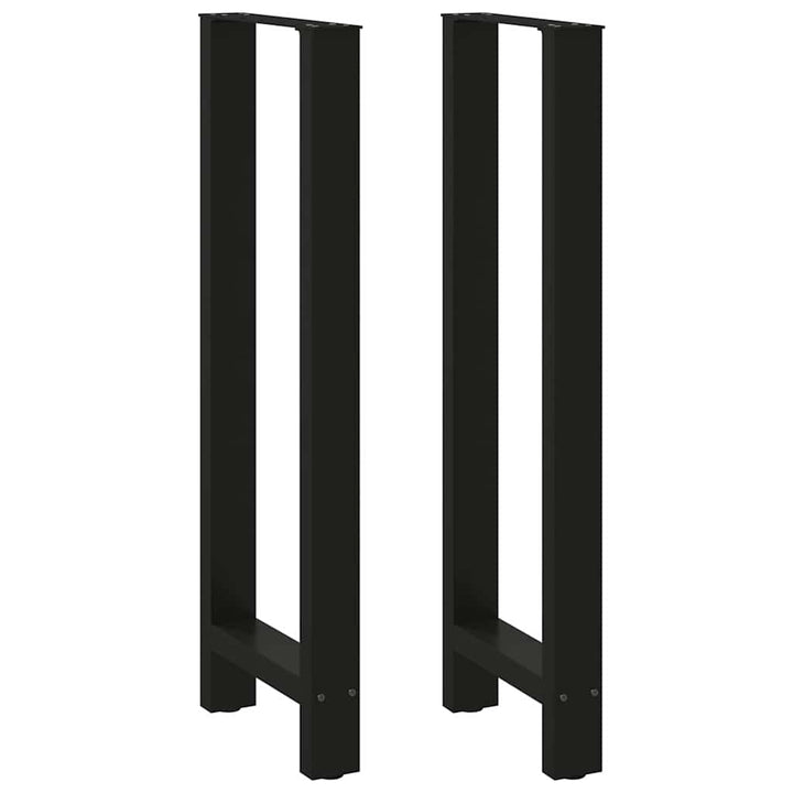 barbordsben sort 2 stk. 50x(110-111) cm stål