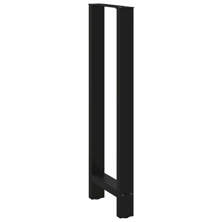 barbordsben sort 2 stk. 50x(110-111) cm stål