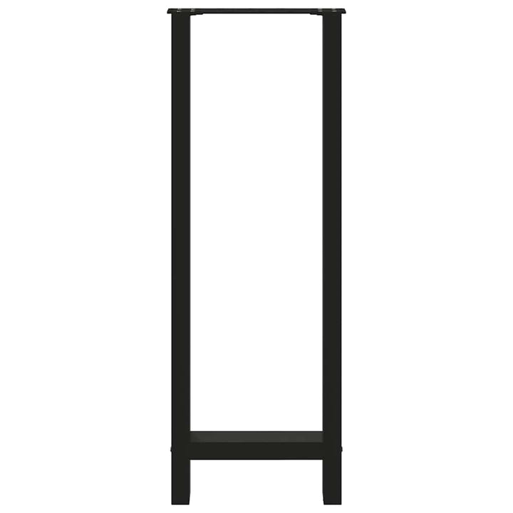 barbordsben sort 2 stk. 50x(110-111) cm stål