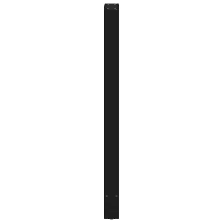 barbordsben sort 2 stk. 50x(110-111) cm stål