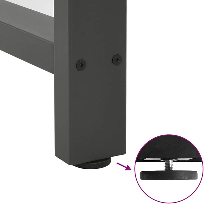barbordsben antracit 2 stk. 50x(110-111) cm stål