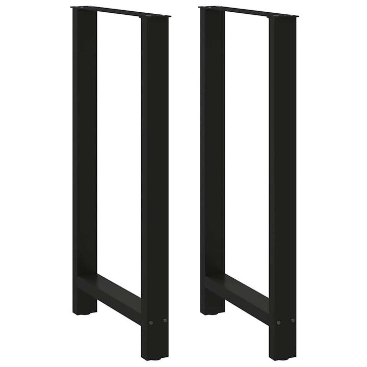 barbordsben sort 2 stk. 60x(110-111) cm stål