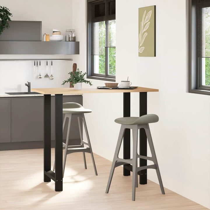 barbordsben sort 2 stk. 60x(110-111) cm stål
