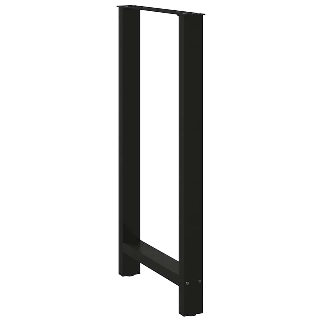 barbordsben sort 2 stk. 60x(110-111) cm stål