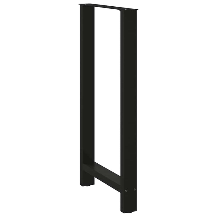 barbordsben sort 2 stk. 60x(110-111) cm stål