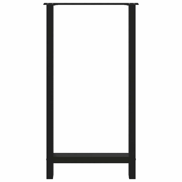 barbordsben sort 2 stk. 60x(110-111) cm stål