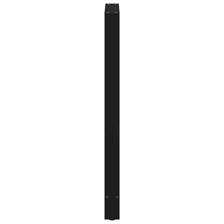 barbordsben sort 2 stk. 60x(110-111) cm stål