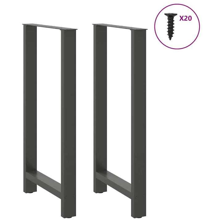barbordsben antracit 2 stk. 60x(110-111) cm stål