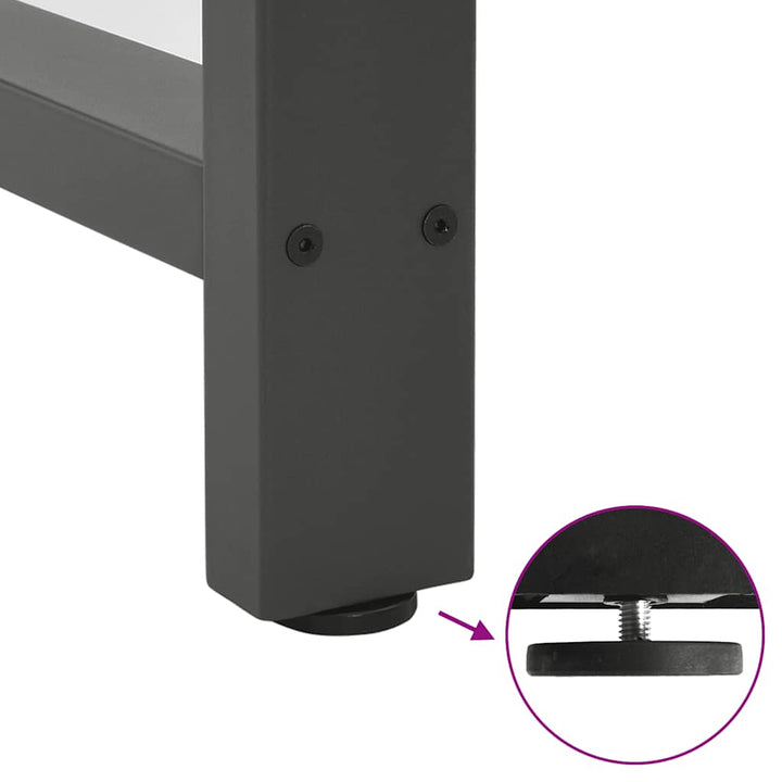 barbordsben antracit 2 stk. 60x(110-111) cm stål