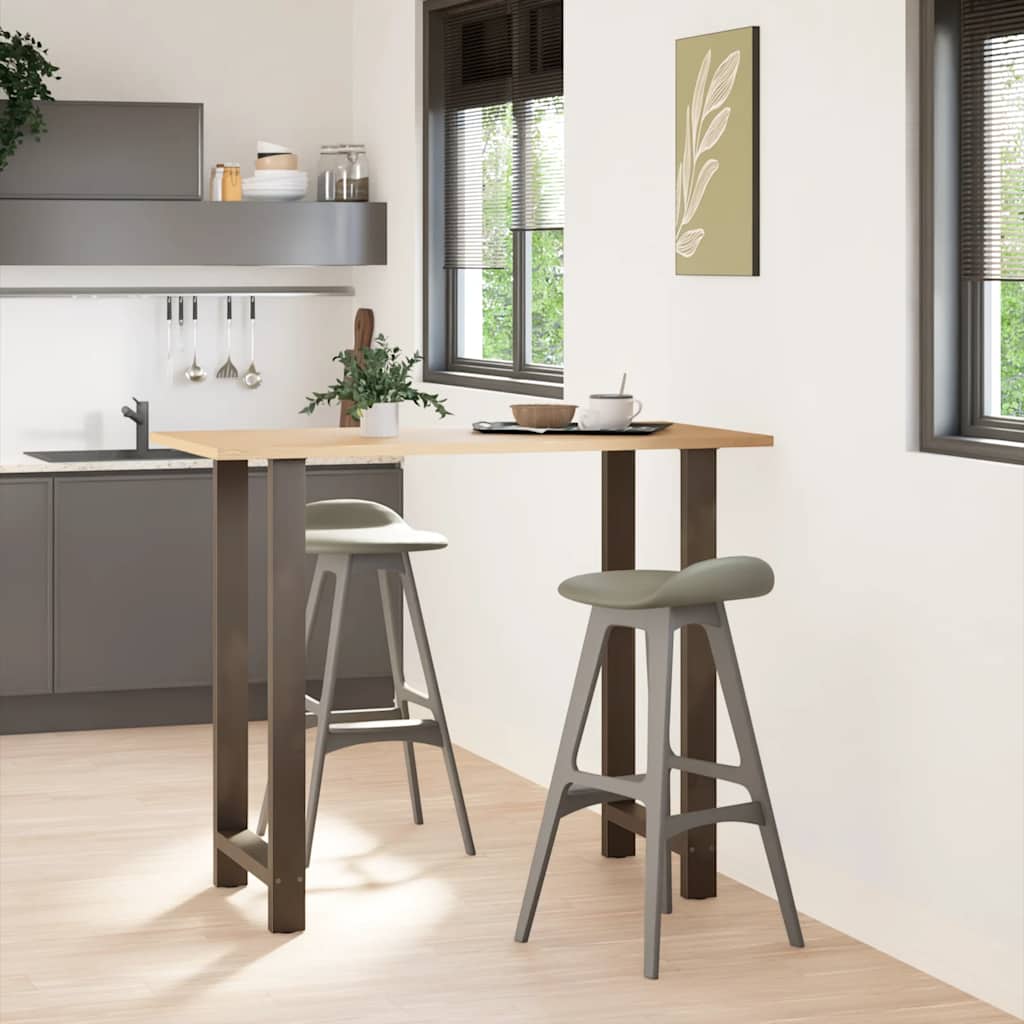 barbordsben naturstål 2 stk. 60x(110-111) cm stål