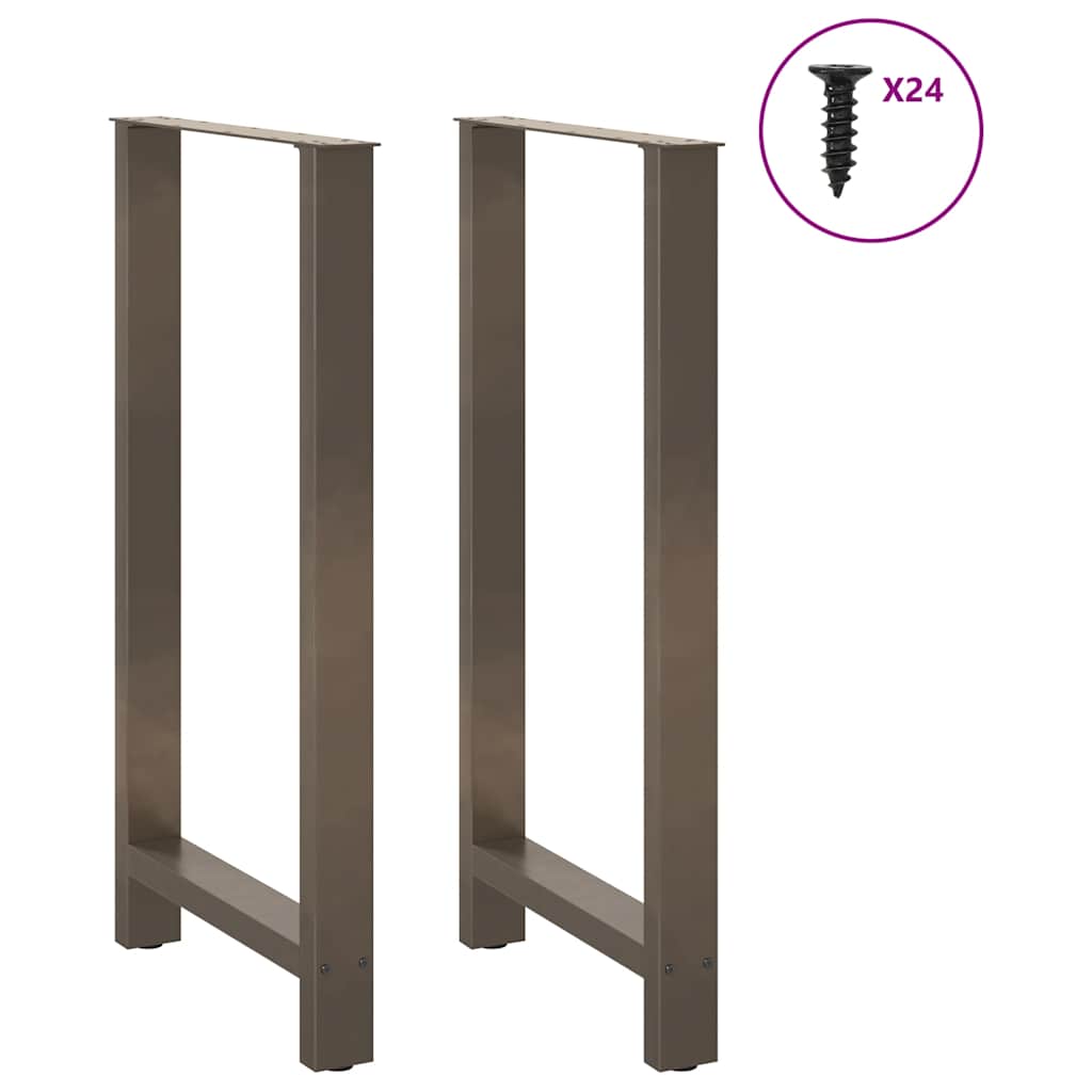 barbordsben naturstål 2 stk. 60x(110-111) cm stål
