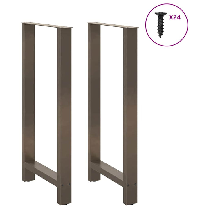 barbordsben naturstål 2 stk. 60x(110-111) cm stål