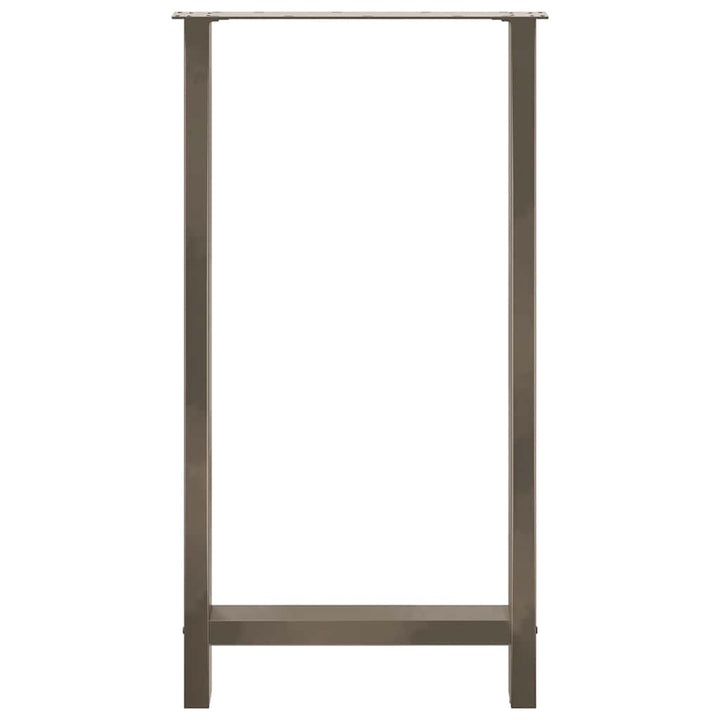 barbordsben naturstål 2 stk. 60x(110-111) cm stål